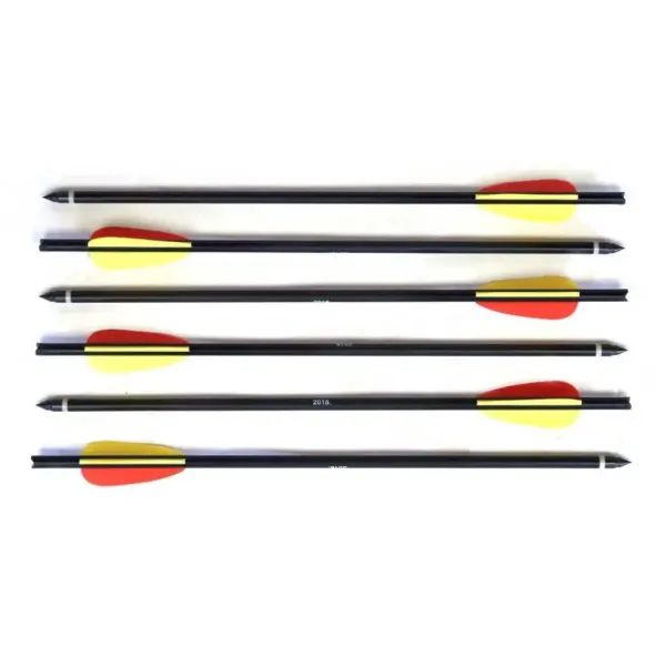 Man Kung 14 inch aluminium crossbow bolts black 6-pack (Ø8mm)__alap__01