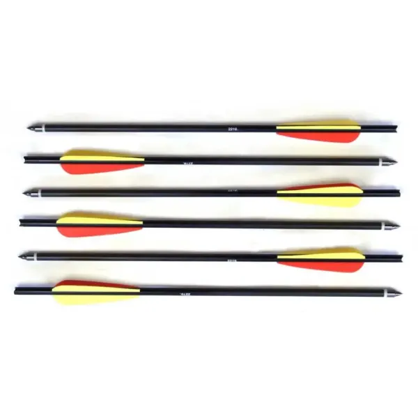 Man Kung 16 inch aluminium crossbow bolts black 6-pack (Ø9mm)__alap__01