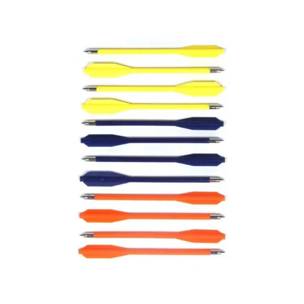 Man Kung 6,5 inch coloured plastic crossbow bolts 12-pack (Ø6mm)__alap__01